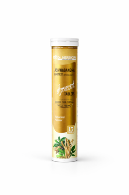 Ashwagandha Root Extract Effervescent 15 Tablets Dr. Herbician – Tamarind Flavor