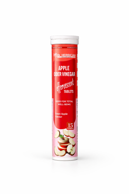 Apple Cider Vinegar Effervescent 15 Tablets Dr. Herbician – Green Apple Flavor