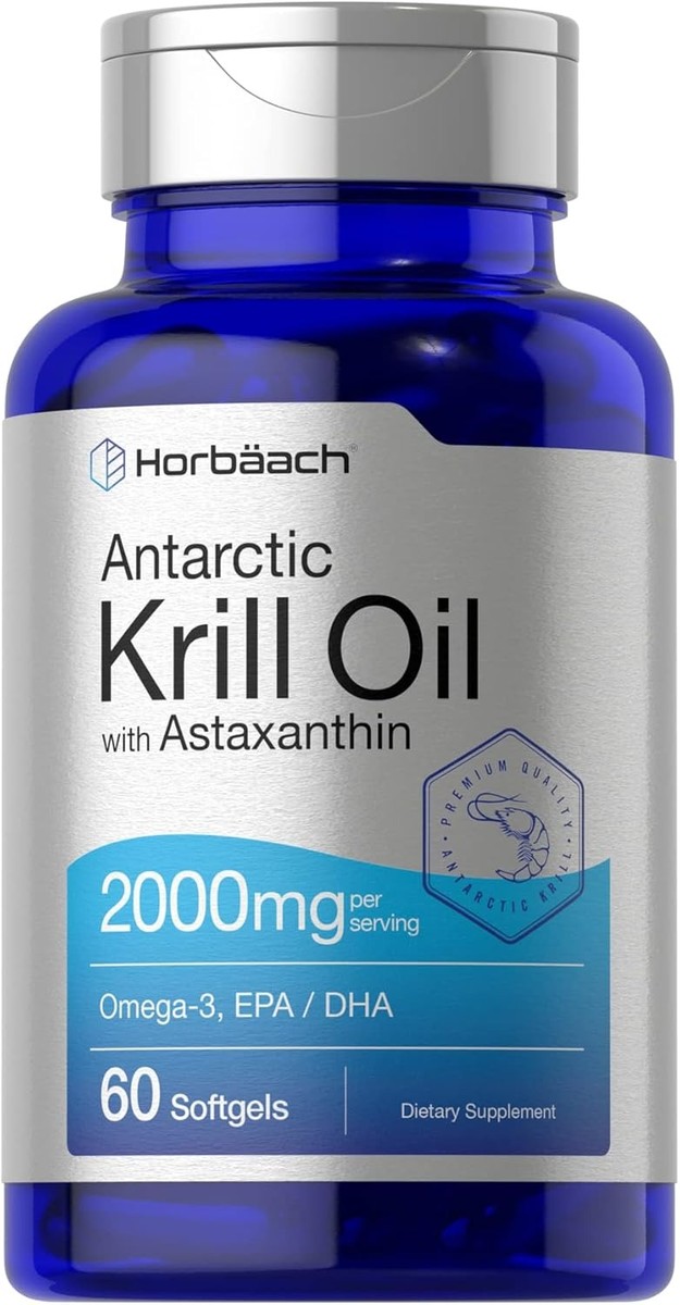 Antarctic Krill Oil 2000mg 60 Softgel Capsules Horbäach