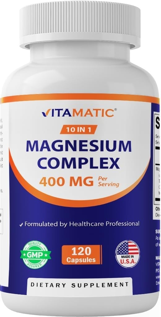 Magnesium Complex, 400mg Elemental MG 120 Capsules Vitamatic