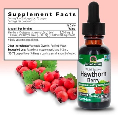 Hawthorn Berries 30ml Nature's Answer