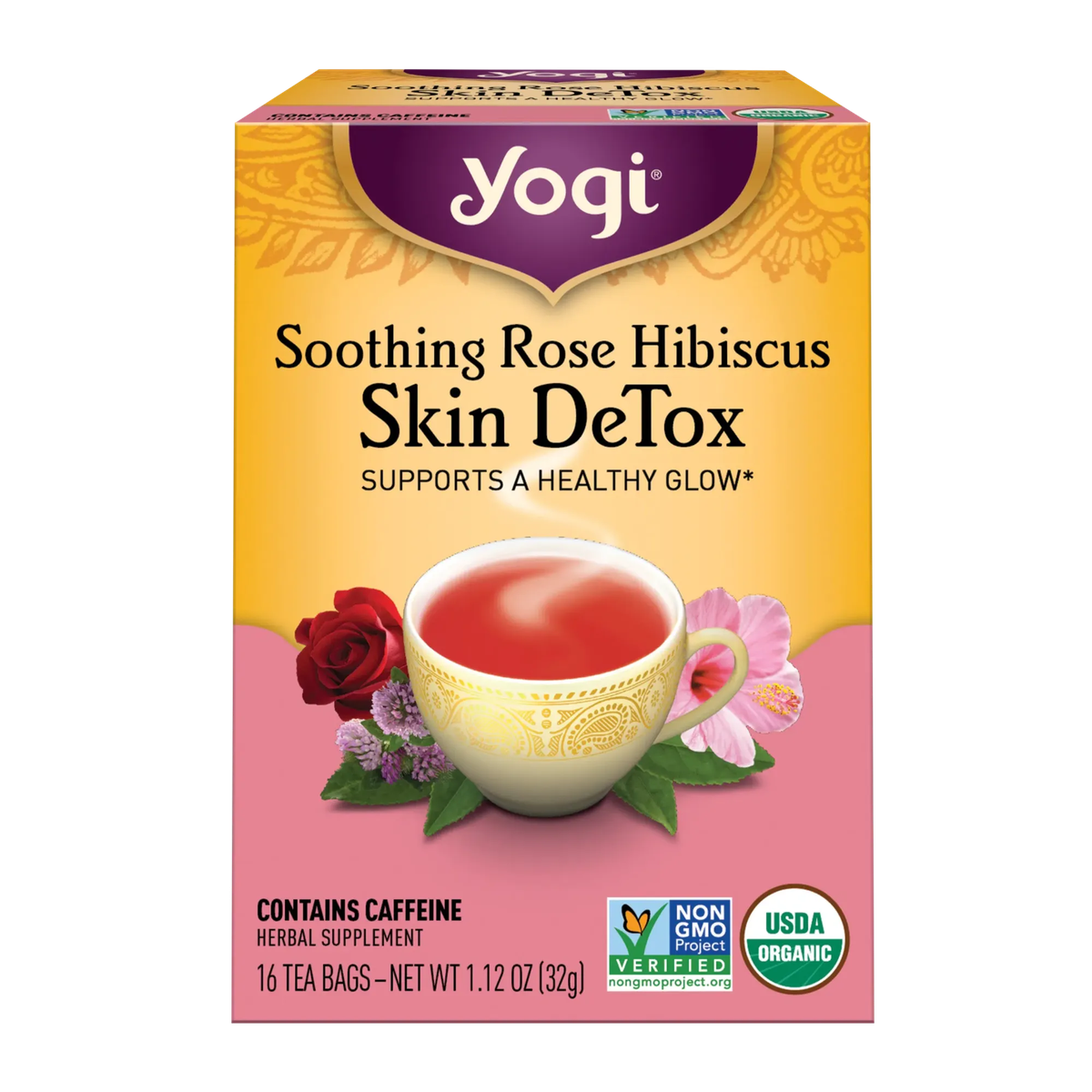 Soothing Rose Hibiscus Skin DeTox Tea Yogi
