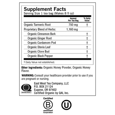 Honey Chai Turmeric Vitality Tea Yogi