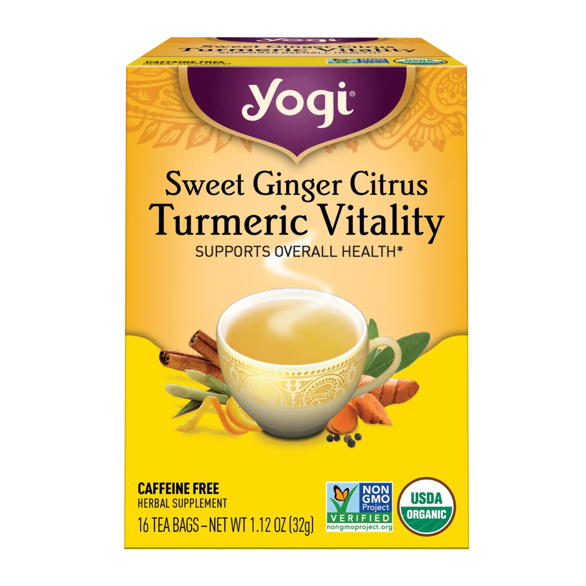 Sweet Ginger Citrus Turmeric Vitality Tea Yogi