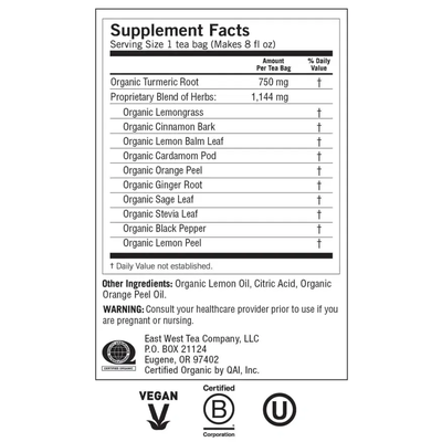Sweet Ginger Citrus Turmeric Vitality Tea Yogi