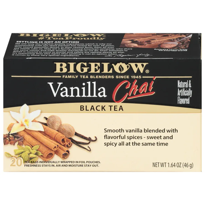 Vanilla Chai Black Tea 20 tea bags Bigelow