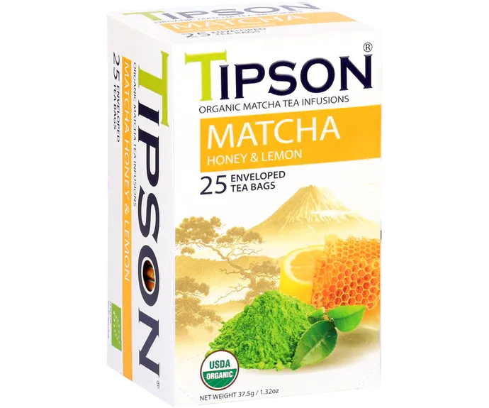 Organic Matcha Honey & Lemon - 25 Tea Bags- Tipson