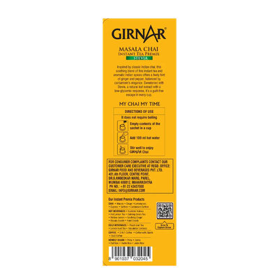 Instant Masala Chai Premix With Stevia Girnar