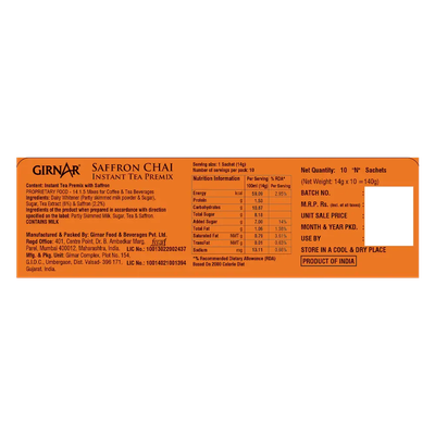 Chai Instant Tea Premix With Saffron Girnar