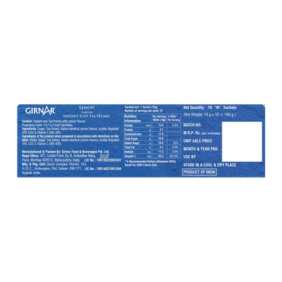 Lemon Iced Tea Premix Girnar