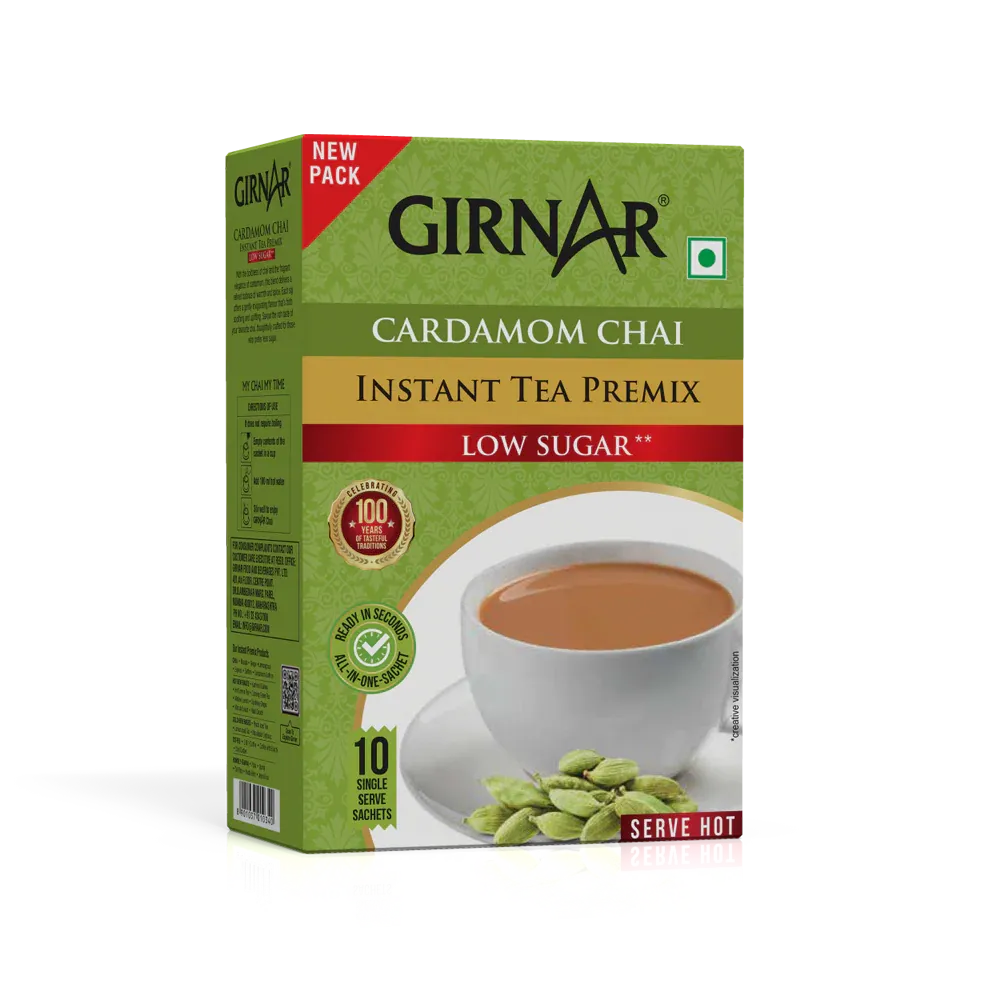 Chai Instant Tea Premix With Cardamom (Low Sugar) Girnar