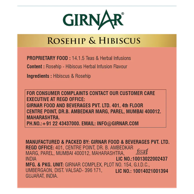 Rosehip & Hibiscus Herbal Infusion Girnar Mini