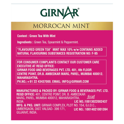 Green Tea Bags - Morrocan Mint Girnar Mini