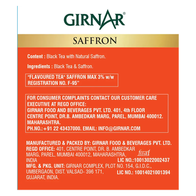 Black Tea Bags - Saffron Girnar Mini