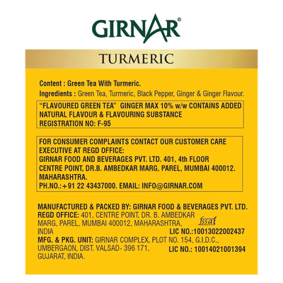 Green Tea Bags - Turmeric Girnar Mini