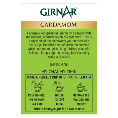 Green Tea Bags - Cardamom Girnar Mini