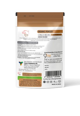 Ginkgo Biloba Organic Powder Buds & Roots 50g