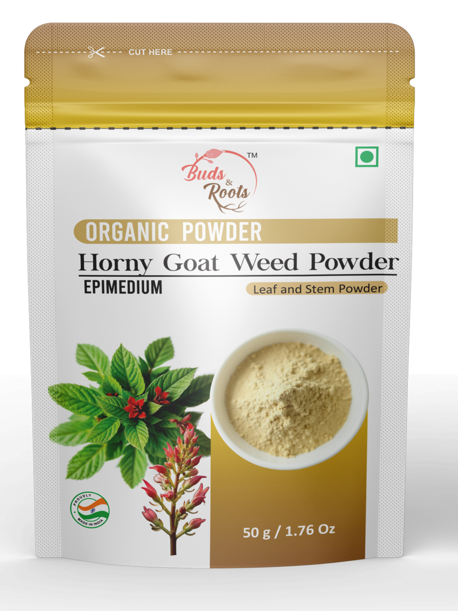 Horny Goat Weed Organic Powder Buds & Roots 50g