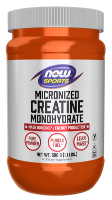Creatine Monohydrate, Micronized Powder NOW 500g