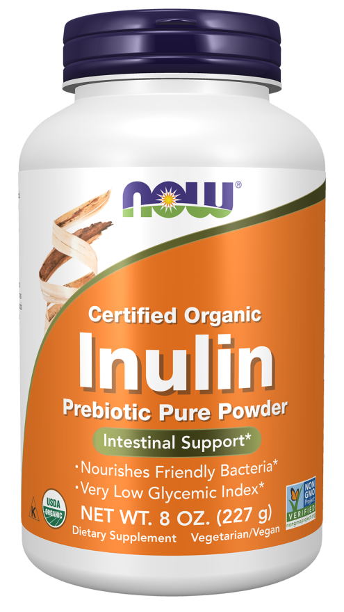 Inulin Prebiotic Pure Powder, Organic NOW 8oz.