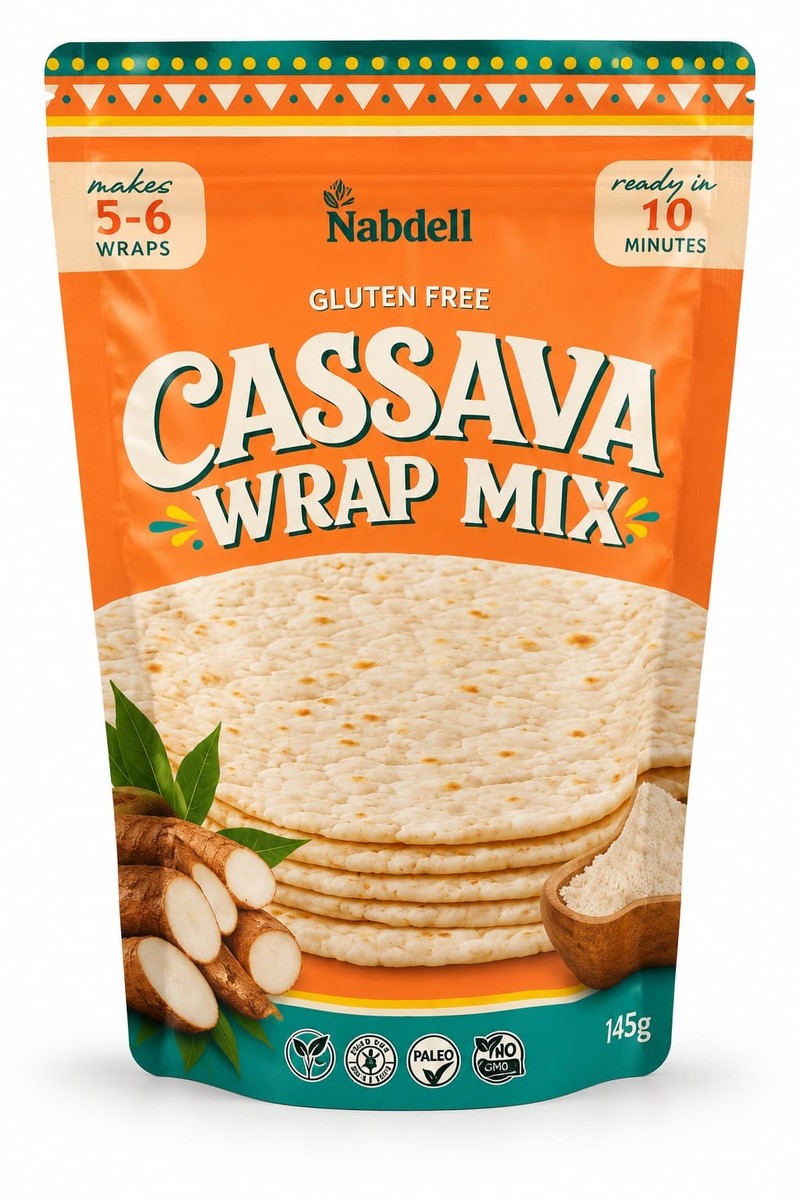 Cassava Wrap Mix 145g Nabdell