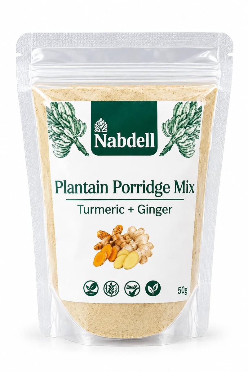 Plantain Porridge MIx Turmeric + Ginger 110g Nabdell
