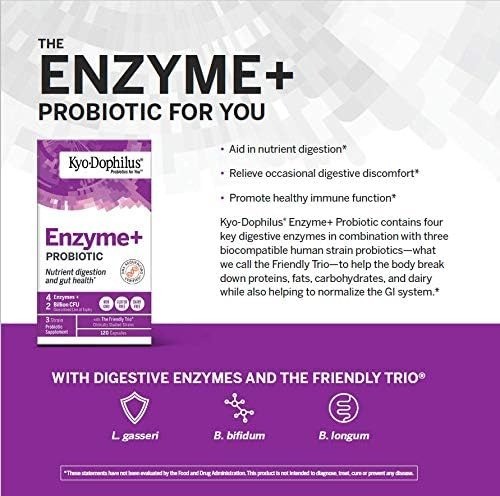Kyolic Kyo-Dophilus Enzyme+ Probiotic - Digestive Enzymes 60s (30 servings)