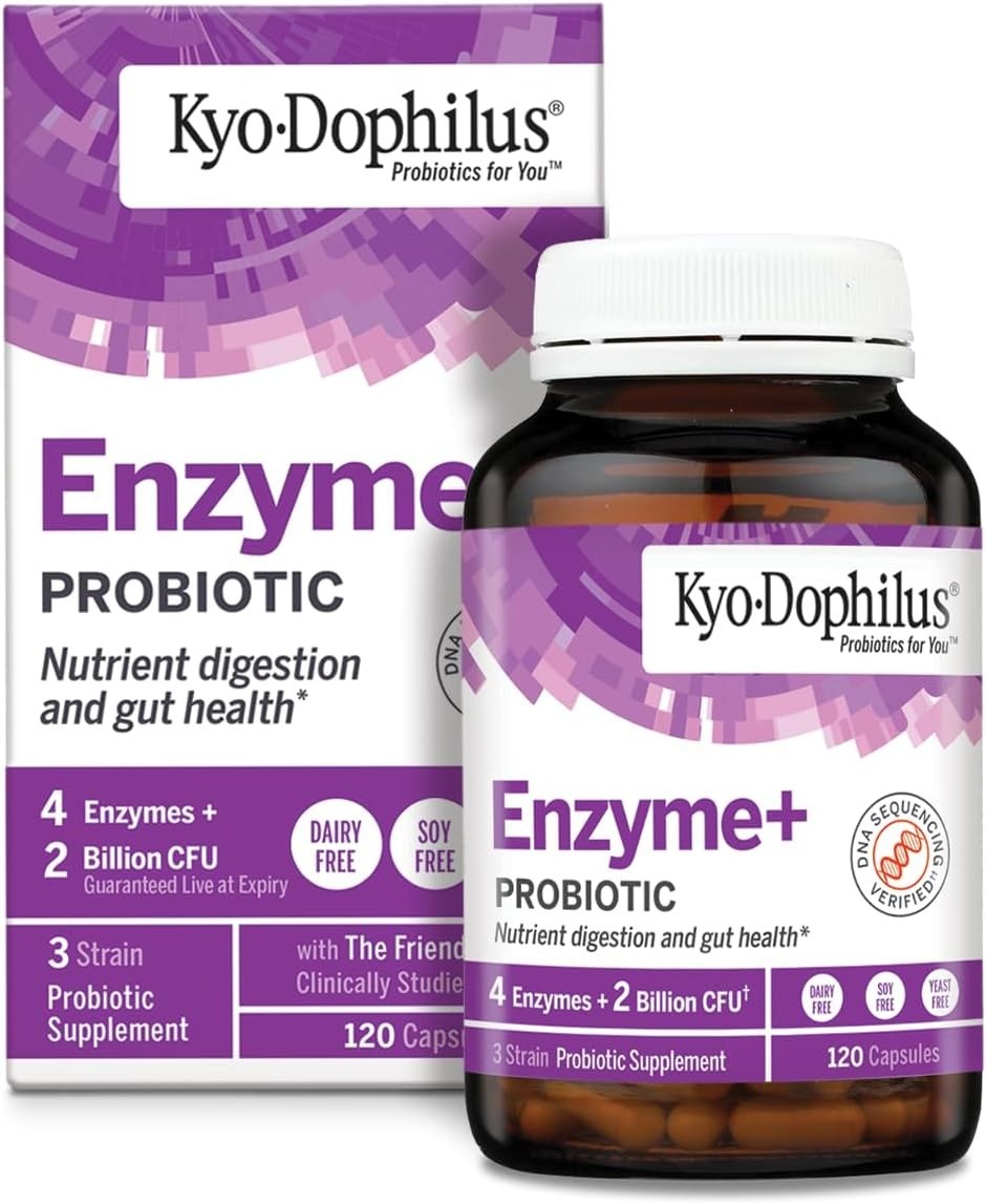 Kyolic Kyo-Dophilus Enzyme+ Probiotic - Digestive Enzymes 120s (60 servings)