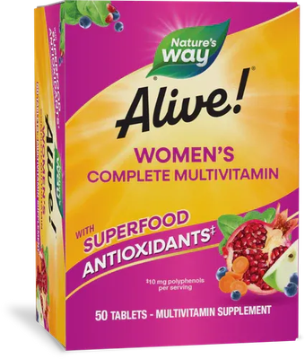 Alive women multivitamin tablets 50ct