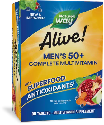 Alive Men's 50+ Multivitamin Tablets 50ct