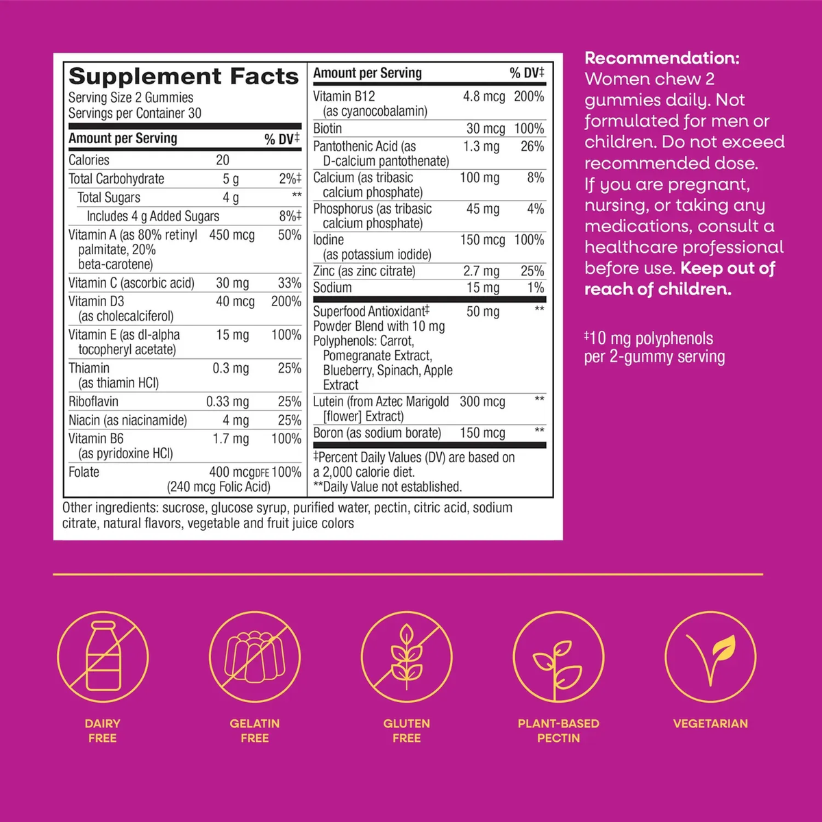 Alive Women's 50+ Gummy Multivitamin 60ct