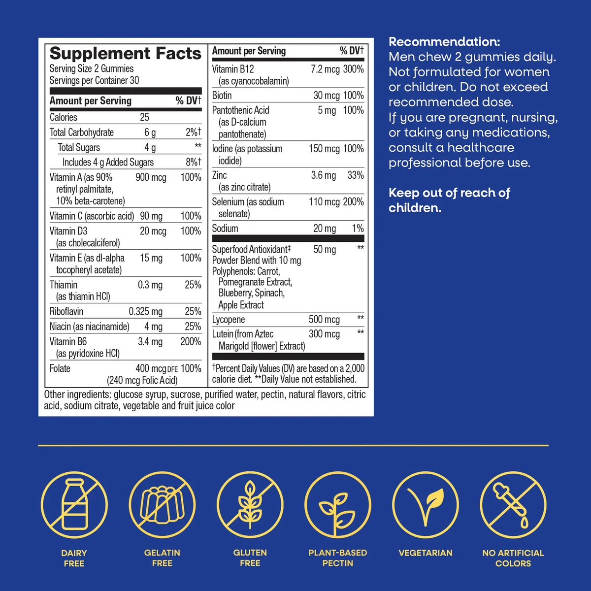Alive Men’s 50+ Gummy Multivitamin 60ct