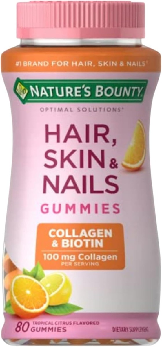 Nature's Bounty Hair, Skin & Nails + Collagen Gummies 80ct