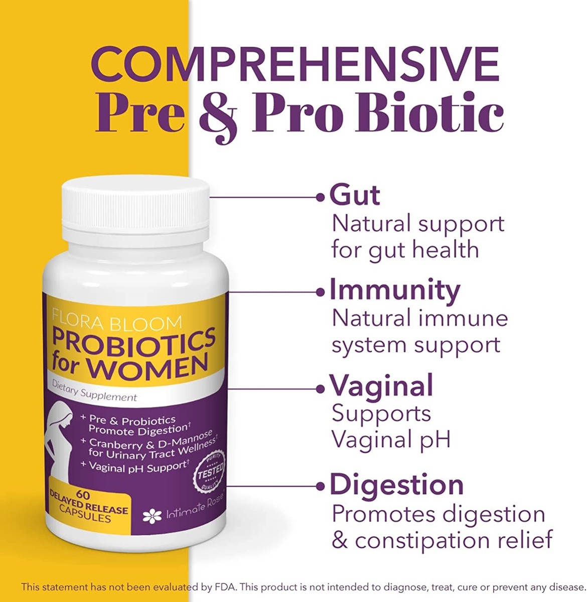 Flora Bloom Feminine Probiotic 60 Capsules