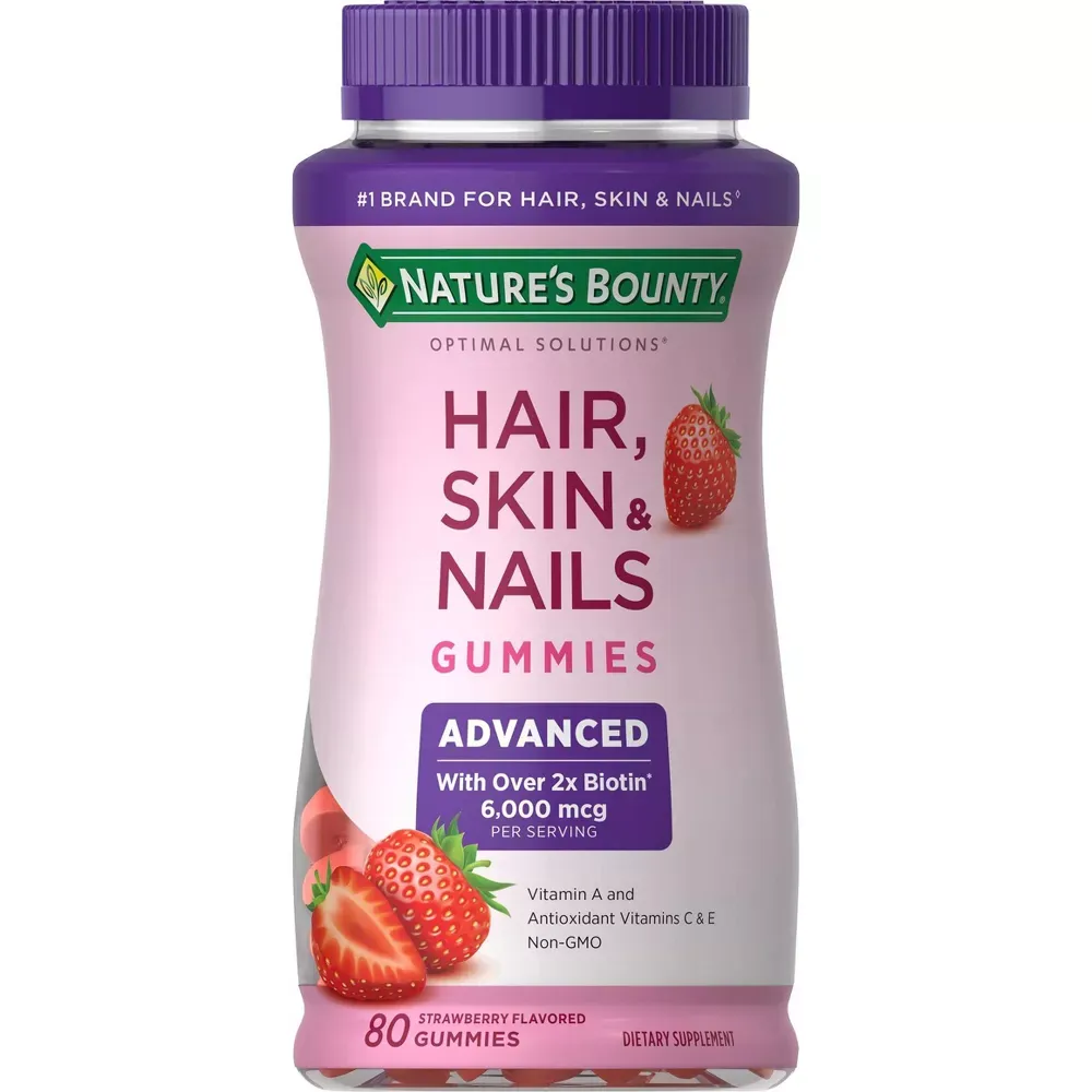 Nature’s Bounty Hair, Skin & Nails Gummies Advanced – 80ct