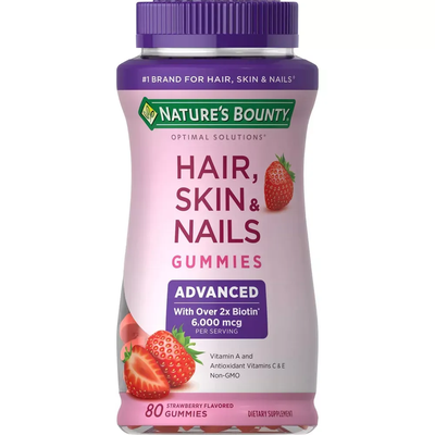 Nature’s Bounty Hair, Skin & Nails Gummies Advanced – 80ct
