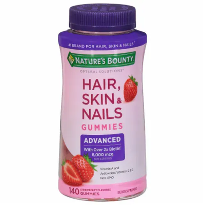 Nature’s Bounty Hair, Skin & Nails Gummies Advanced – 140ct