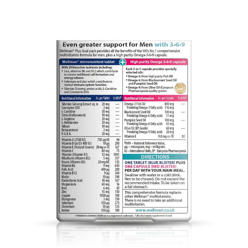 Wellman Plus Omega 3-6-9
