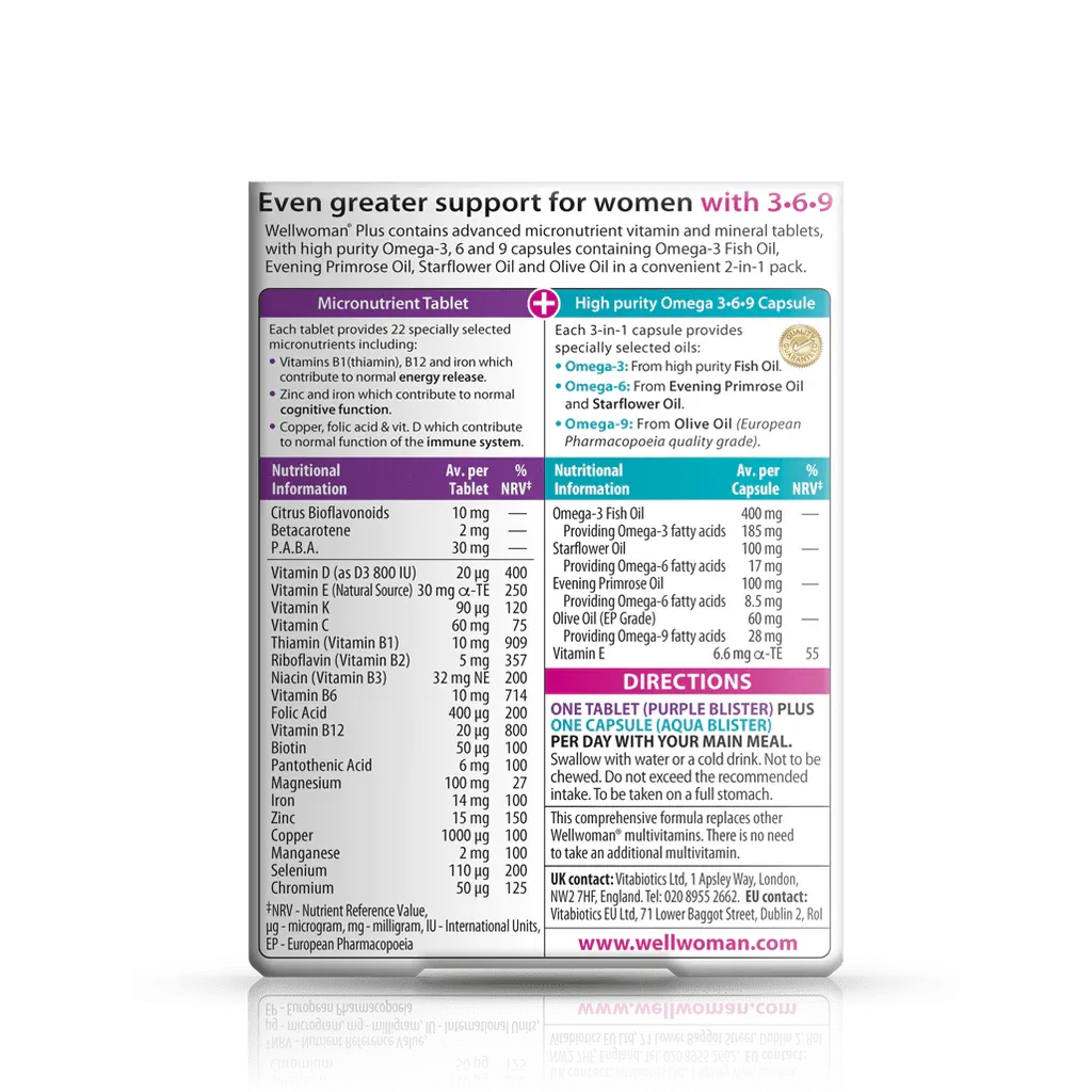 Wellwoman Plus Omega 3-6-9