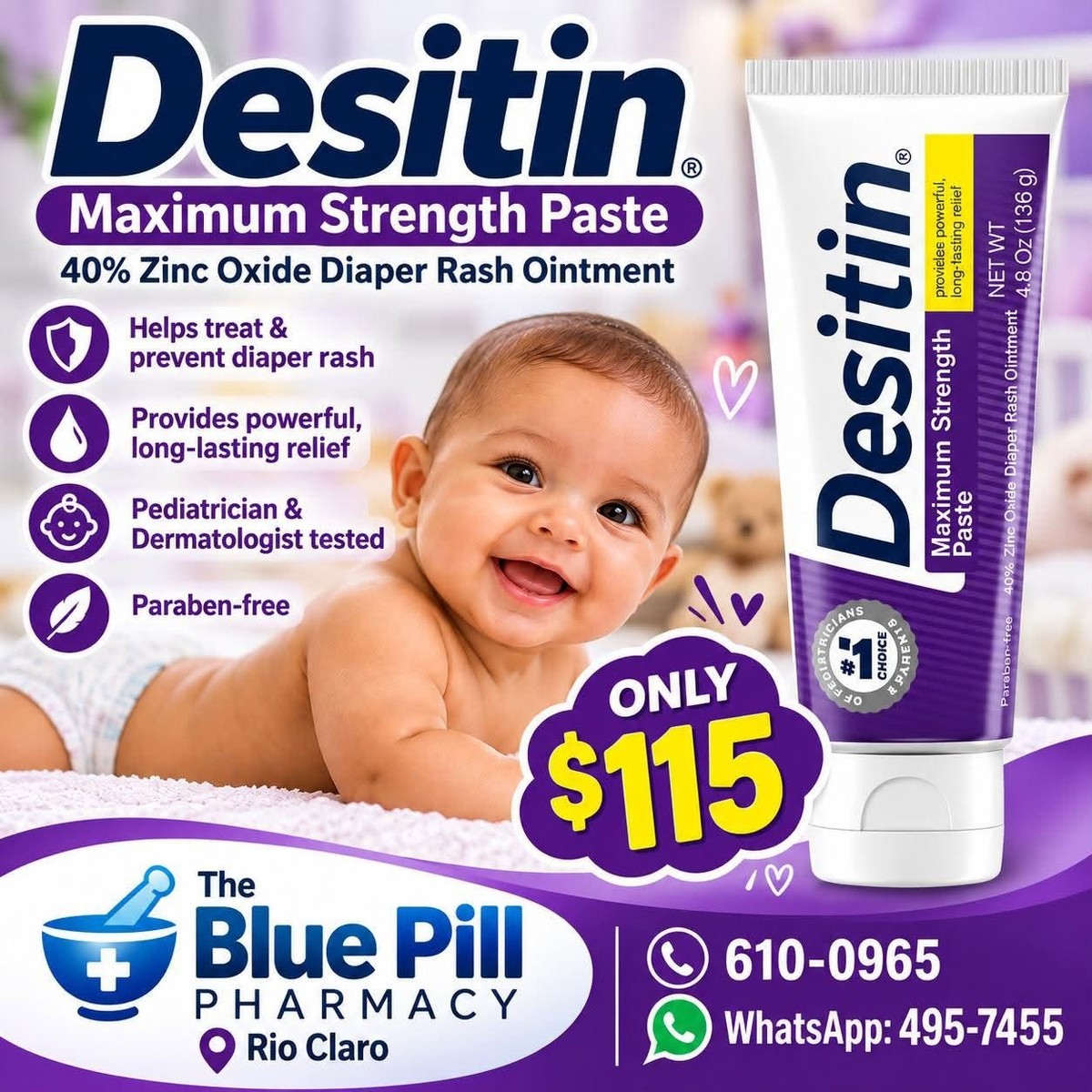 Desitin Maxium Strength Paste 4oz