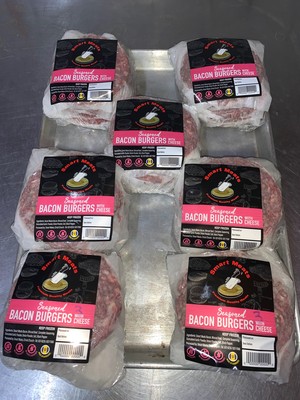 Bacon burger + cheese 6oz ( per burger)