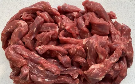 Beef stir fry { per lbs )