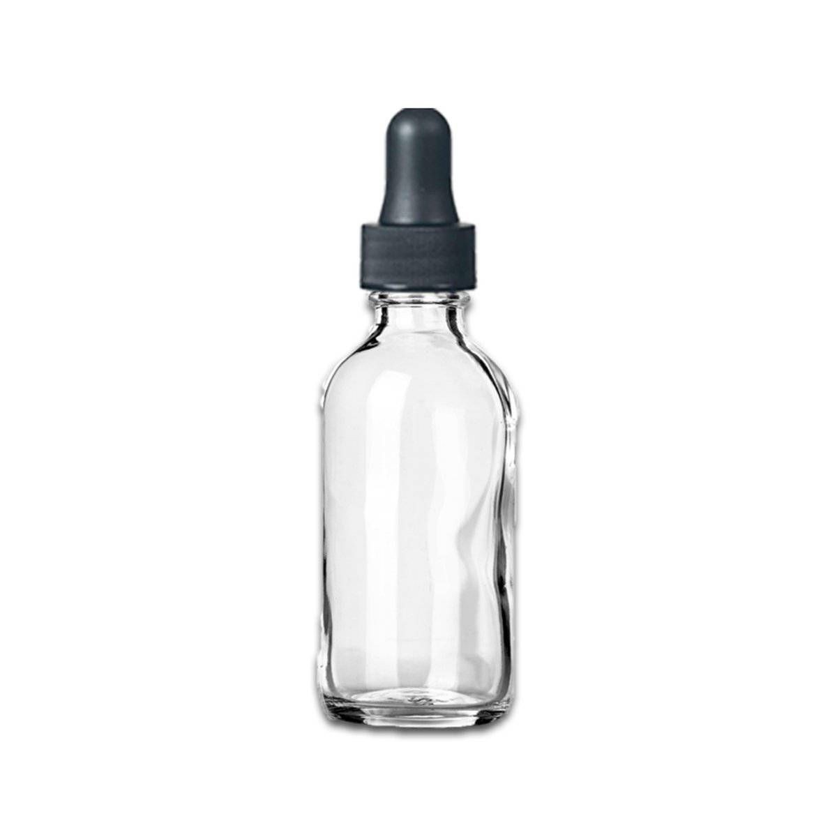 2oz Clear Glass Dropper Bottles