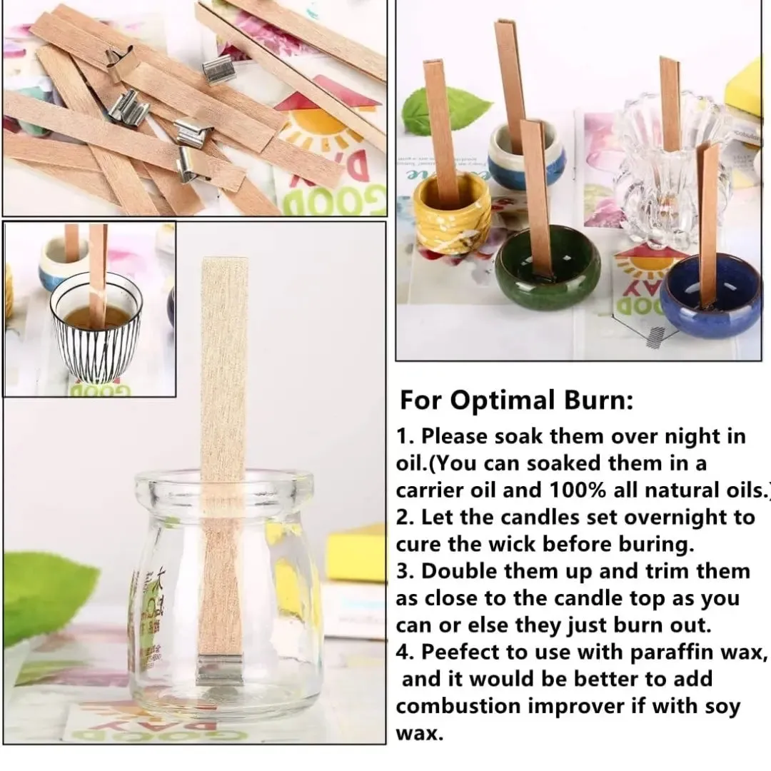 Wooden candle wick 12pcs