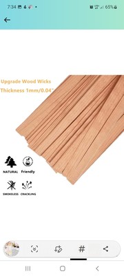 Wooden candle wick 12pcs