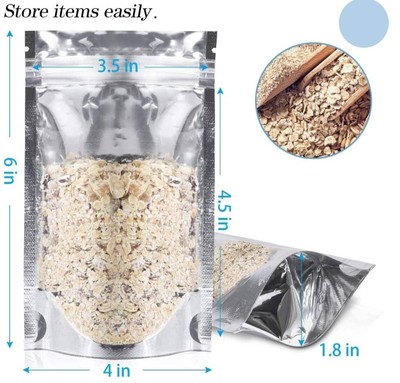 4x6 one sided clear standup pouch