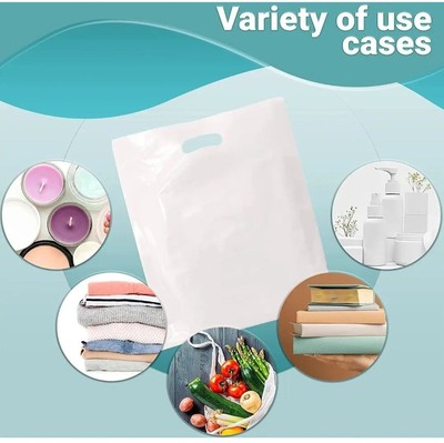 15x18 White plastic bag with handle