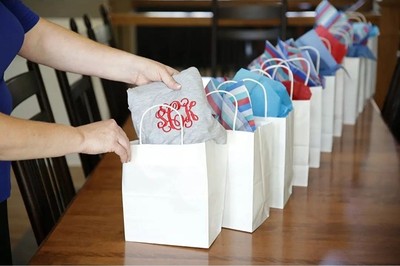8x12 White Paper Bags with Handle