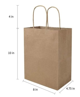 8x10 Brown Paper Bag With Handle