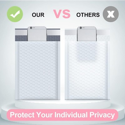 4x8 White Bubble Mailer bag